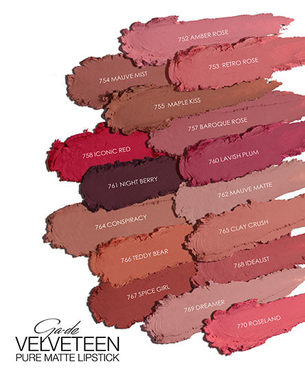 שפתון VELVETEEN MATTE #752 בגוון ורוד עתיק | GA-DE