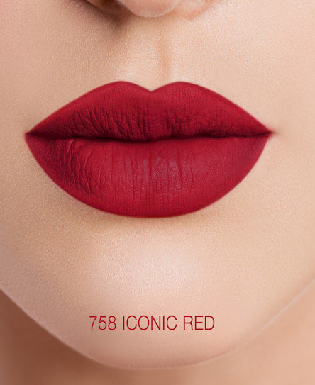 שפתון VELVETEEN MATTE #758 בגוון אדום קלאסי | GA-DE