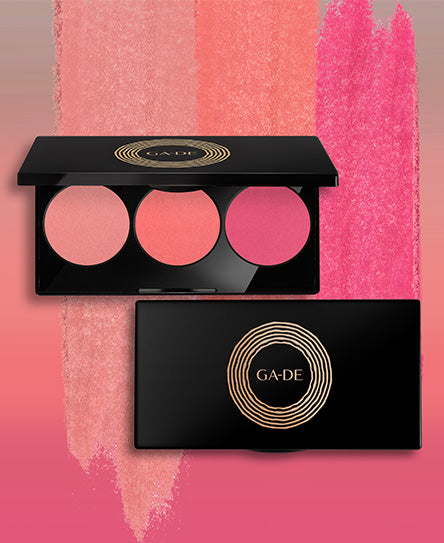 פלטת טריו IDYLLIC SOFT SATIN TRIO BLUSH PALETTE| GA-DE