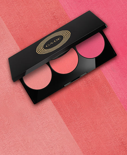 פלטת טריו IDYLLIC SOFT SATIN TRIO BLUSH PALETTE| GA-DE