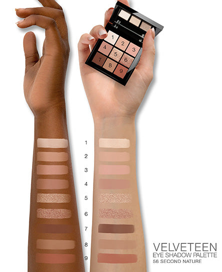 פלטת צלליות VELVETEEN #56 בגוונים חמים וניוד למראה טבעי