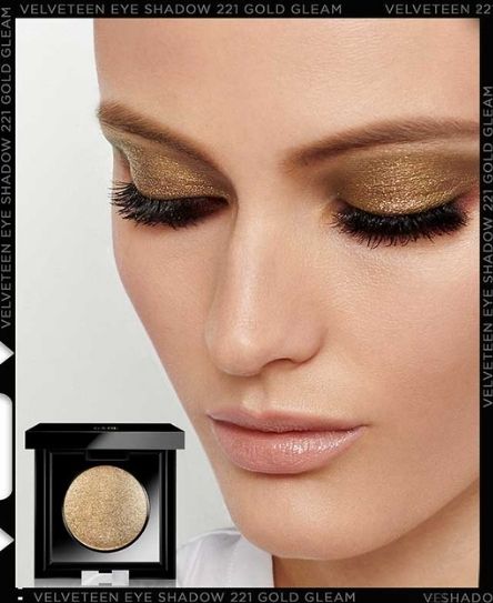 #221 VELVETEEN צללית בודדת בצבע זהב בגימור מטאלי | GA-DE