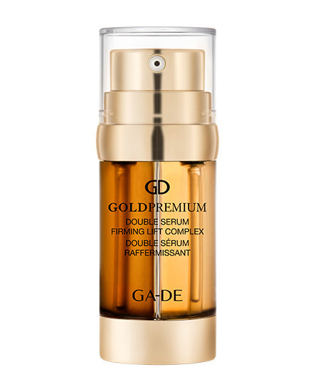 דאבל סרום GOLD PREMIUM למיצוק עור הפנים וחיזוק קו המתאר |GA-DE