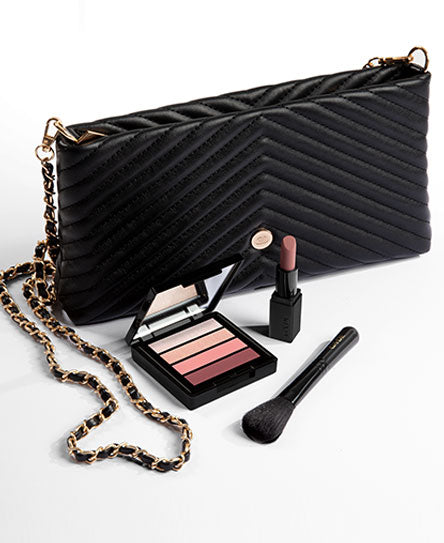 BLACK QUILT CHAIN WALLET